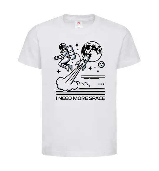 Детская футболка I need more space Белый фото