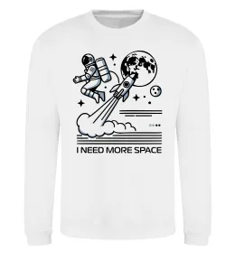 Свитшот I need more space Белый фото