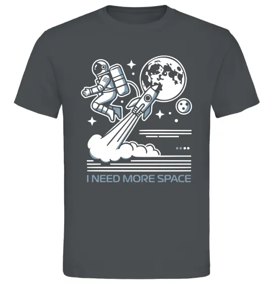 Чоловіча футболка I need more space Графіт фото