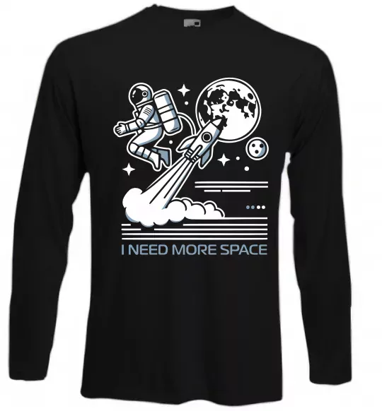 Лонгслив I need more space Черный фото