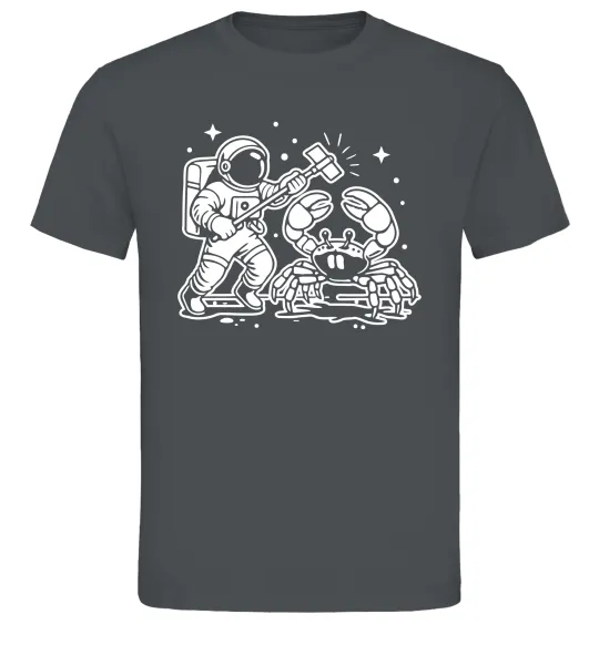 Мужская футболка Космонавт з крабом Графит фото
