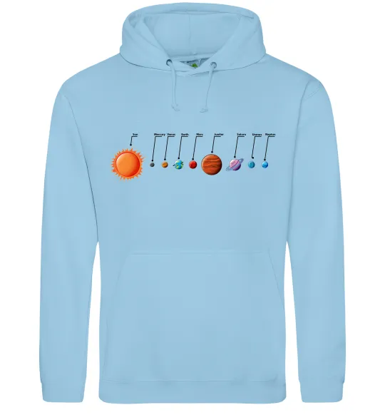 Мужская толстовка (худи) Планети Голубой фото