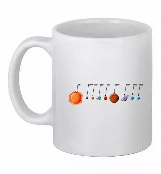 Чашка керамическая Планети Белый фото