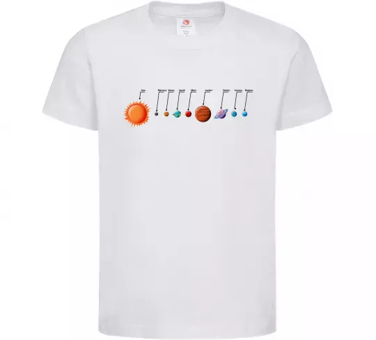 Детская футболка Планети Белый фото