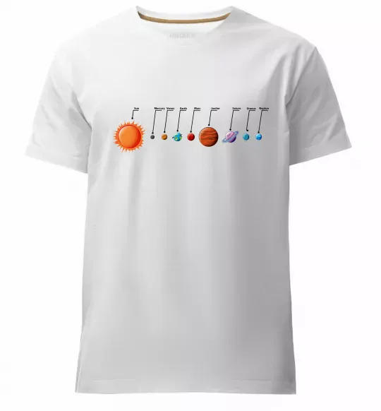 Мужская премиум футболка Планети Белый фото