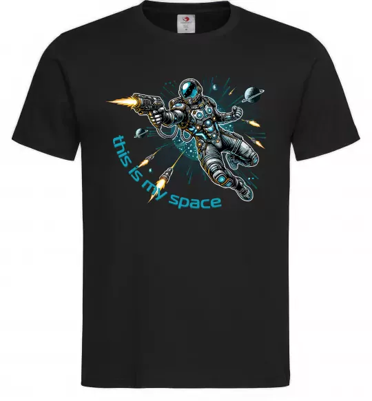 Мужская футболка This is my space Черный фото