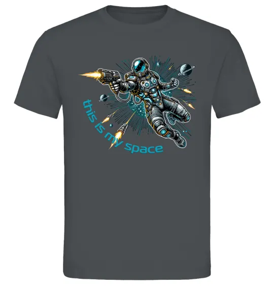 Мужская футболка This is my space Графит фото