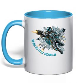 Чашка с цветной ручкой This is my space