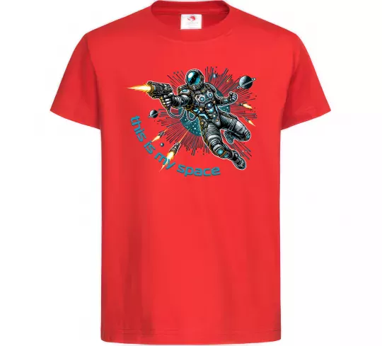 Дитяча футболка This is my space Червоний фото