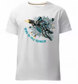 Мужская премиум футболка I need more space Белый фото