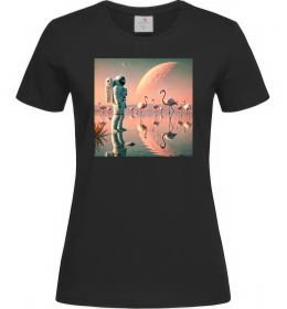 Жіноча футболка Космонавт Місяць