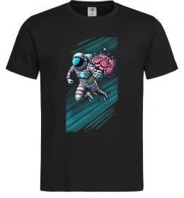 Чоловіча футболка Космонавт з квітами