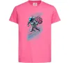 Дитяча футболка Космонавт з квітами Яскраво-рожевий фото