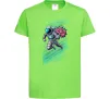 Дитяча футболка Космонавт з квітами Лаймовий фото