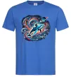 Мужская футболка Космос кит космонавт Ярко-синий фото