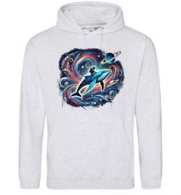 Чоловіча толстовка (худі) Космос кит космонавт