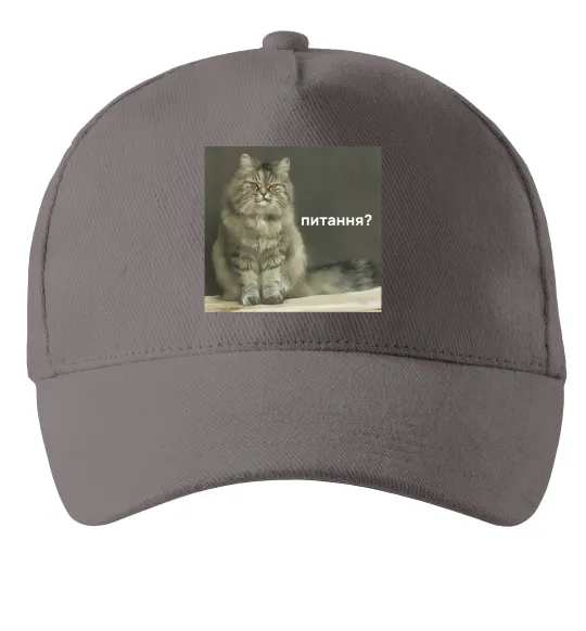 Кепка Кіт питання? Сірий фото