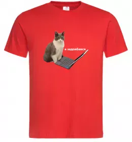 Мужская футболка Я задовбався Красный фото