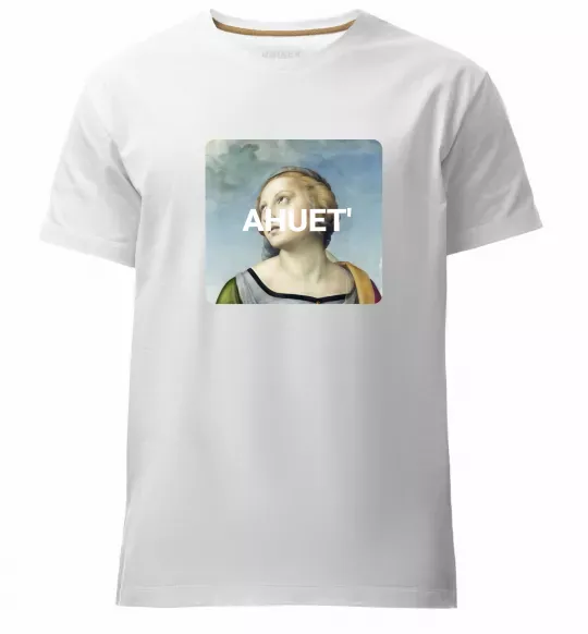 Мужская премиум футболка ahuet Белый фото