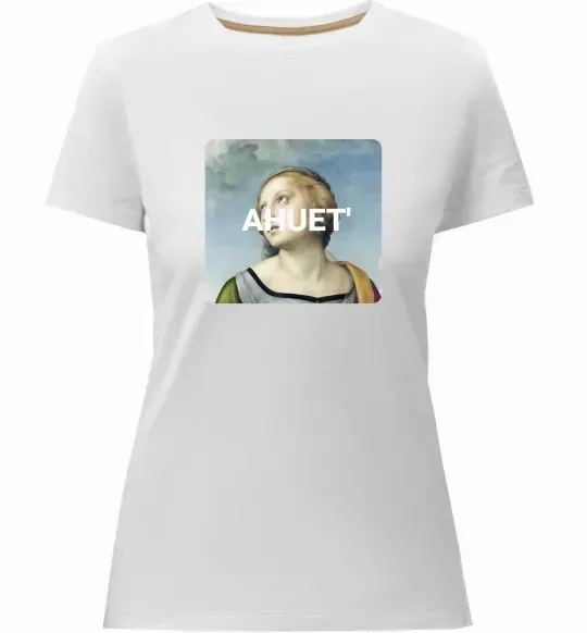 Женская премиум футболка ahuet Белый фото