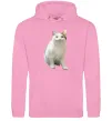 Мужская толстовка (худи) Cat meme Розовый фото