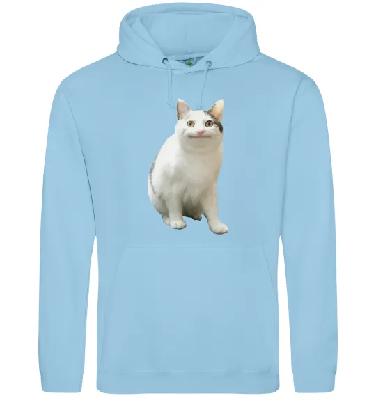Жіноча толстовка (худі) Cat meme Блакитний фото