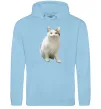 Жіноча толстовка (худі) Cat meme Блакитний фото