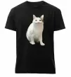 Мужская премиум футболка Cat meme Черный фото