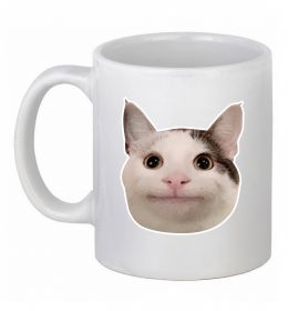 Чашка керамическая Cat meme face Чашка керамическая Cat meme face
