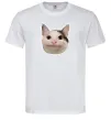 Мужская футболка Cat meme face Белый фото