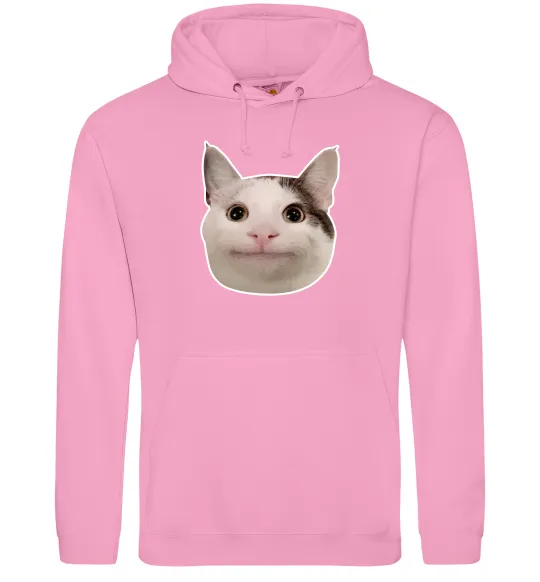 Женская толстовка (худи) Cat meme face Розовый фото
