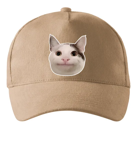 Кепка Cat meme face Пісочний фото