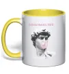 Чашка з кольоровою ручкою Hakuna matata b*tch Лимонний Чашка з кольоровою ручкою Hakuna matata b*tch Лимонний фото