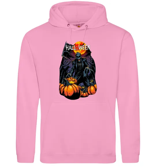 Чоловіча толстовка (худі) Halloween червоний місяць Рожевий фото