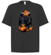 Футболка Оверсайз Halloween червоний місяць Чорний Футболка Оверсайз Halloween червоний місяць Чорний фото