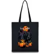 Еко-сумка Halloween червоний місяць Чорний Еко-сумка Halloween червоний місяць Чорний фото