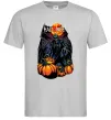 Мужская футболка Halloween червоний місяць Серый Мужская футболка Halloween червоний місяць Серый фото