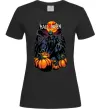 Женская футболка Halloween червоний місяць Черный Женская футболка Halloween червоний місяць Черный фото