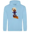 Мужская толстовка (худи) Happy Halloween гарбуз-людина Голубой фото