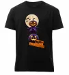 Мужская премиум футболка Happy Halloween гарбуз-людина Черный фото