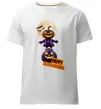 Мужская премиум футболка Happy Halloween гарбуз-людина Белый фото