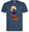Мужская футболка Happy Halloween гарбуз-людина Темно-синий Мужская футболка Happy Halloween гарбуз-людина Темно-синий фото