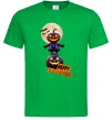 Мужская футболка Happy Halloween гарбуз-людина Зеленый Мужская футболка Happy Halloween гарбуз-людина Зеленый фото