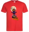 Мужская футболка Happy Halloween гарбуз-людина Красный Мужская футболка Happy Halloween гарбуз-людина Красный фото