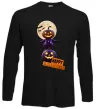 Лонгслив Happy Halloween гарбуз-людина Черный фото