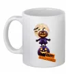 Чашка керамическая Happy Halloween гарбуз-людина Белый Чашка керамическая Happy Halloween гарбуз-людина Белый фото