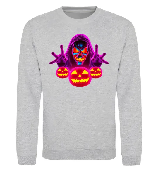 Свитшот Halloween Серый меланж фото