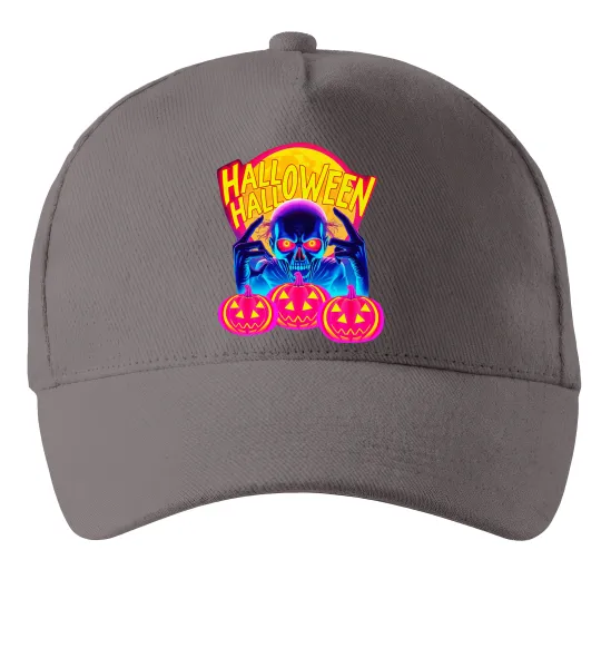 Кепка Halloween череп Серый фото