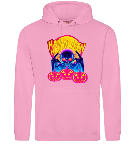 Жіноча толстовка (худі) Halloween череп Рожевий фото