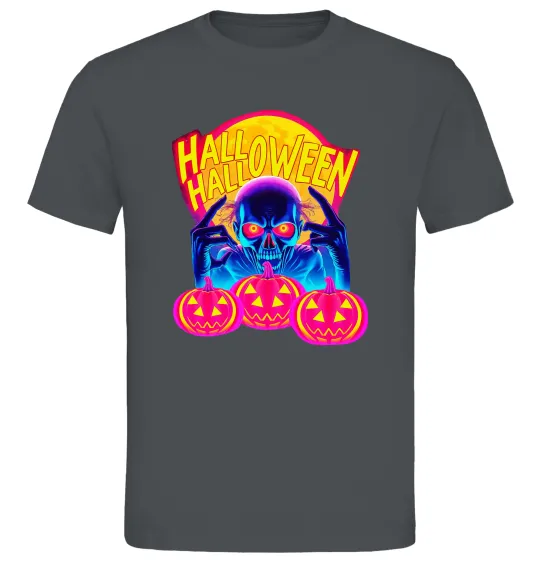 Чоловіча футболка Halloween череп Графіт фото